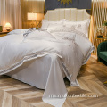 Dibuci Tencel Bed Lembaran Mewah Sutera Sutera Set